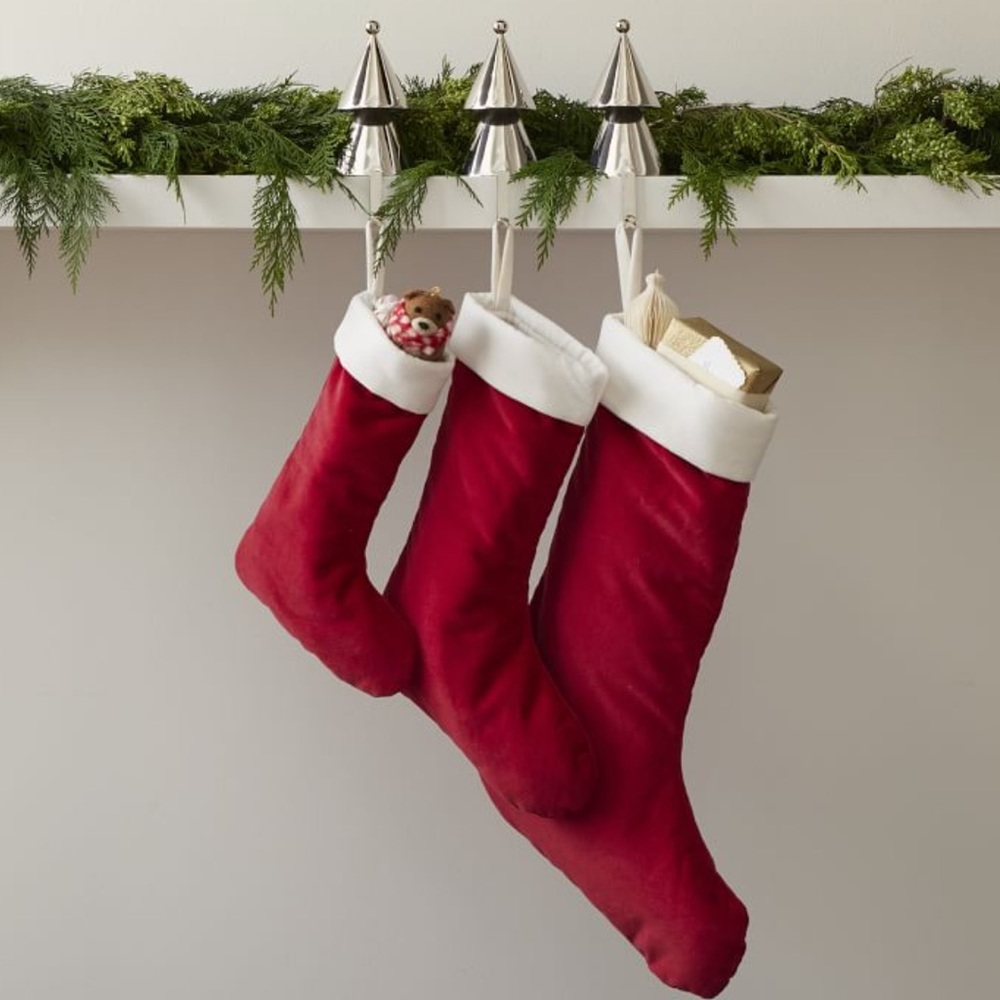 West elm Velvet Stocking, large